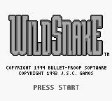 WildSnake title screen for GameBoy
